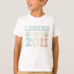 2011年11誕生日以来11歳の伝説 Tシャツ<br><div class="desc">11誕生日、伝説2011年から素晴らし2011年に祝は、あなたの息子、娘、友人や家族のための愛すべき11誕生日のために存在する。伝説2011年から11歳になる男の子と女の子のための11誕生日アイディア。</div>