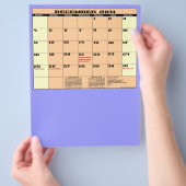 2011年12月カレンダー13ヶ月マルチパーパスフライヤー。 チラシ (手)