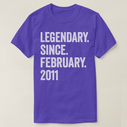 2011年2月12日の誕生以来12年 Tシャツ (デザイン正面)