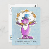 2011年2月22日、金魚で猫ジャグリングを。 ポストカード (正面/裏面)