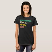 2011年4素晴らし月12日生以来12歳 Tシャツ (正面フル)
