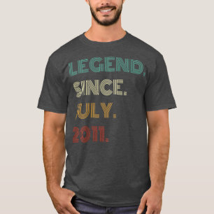 2011年7月11誕生日以来11歳の伝説 Tシャツ