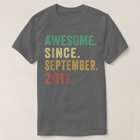 2011年9月以来11年素晴らしの贈り物 Tシャツ (デザイン正面)