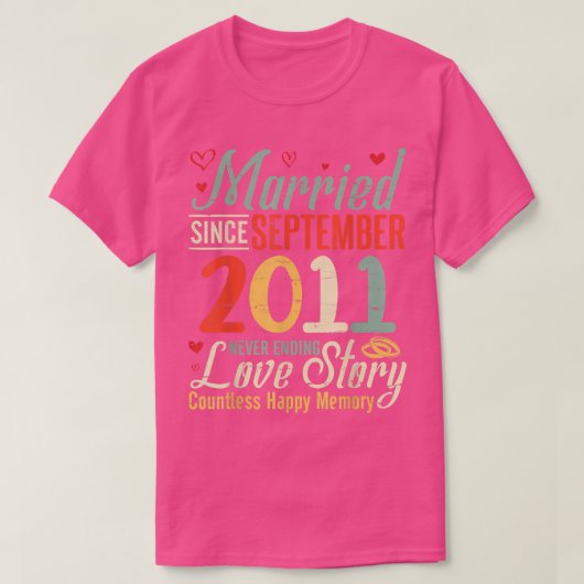 2011年9月結婚  愛は永遠に Tシャツ (デザイン正面)