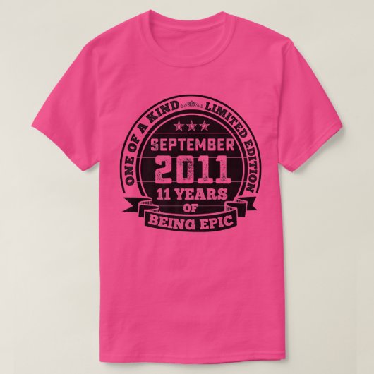 2011年9月11誕生日ギフトBeinの11年 Tシャツ (デザイン正面)