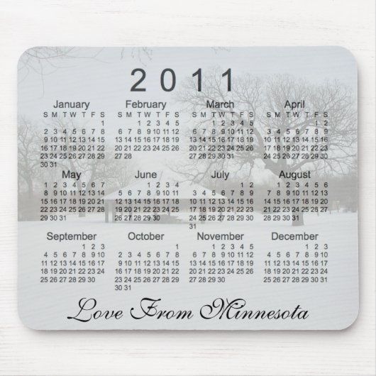 2011年 シーニックカレンダー マウスパッド (正面)