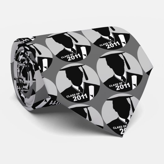 2011本のタイの帽子のガウン1の灰色の卒業のクラス ネクタイ (ロール)