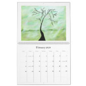 2011枚のカレンダーの自然のファインアートの絵画 カレンダー (2月 2026)