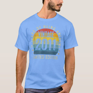2011生まれ年ヴィンテージ2011年限定版11th Bir Tシャツ