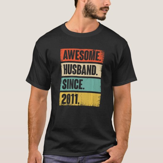 2011素晴らし年11周年結婚夫 Tシャツ (正面)