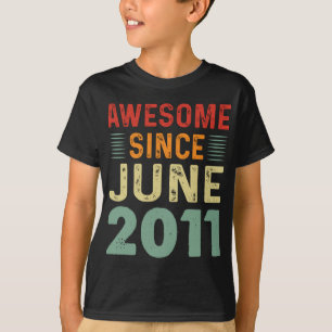 2011素晴らし年6月以降のヴィンテージ誕生日 Tシャツ