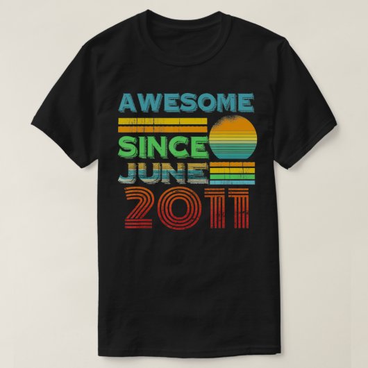 2011素晴らし年6月10歳10誕生日から Tシャツ (デザイン正面)