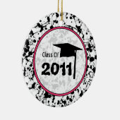 2011黒いペンキの(ばちゃばちゃ)跳ねるの卒業のクラス セラミックオーナメント (右)