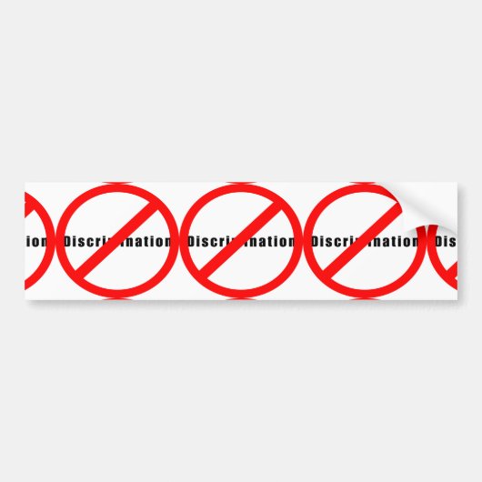 20110年差別なし人種間の平等 バンパーステッカー (正面)