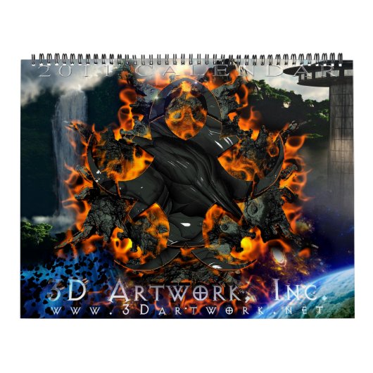 2011 3Dアートワークのカレンダー カレンダー (カバー)