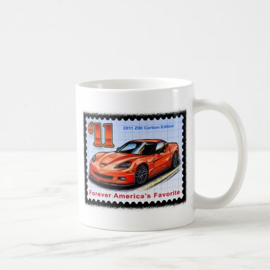 2011 Z06カーボン版コルベット コーヒーマグカップ (右)