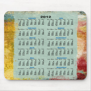 2012のカレンダーのmousepads マウスパッド