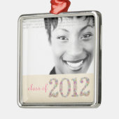 2012の女の子の年長の写真の写真のオーナメントのクラス メタルオーナメント (左)