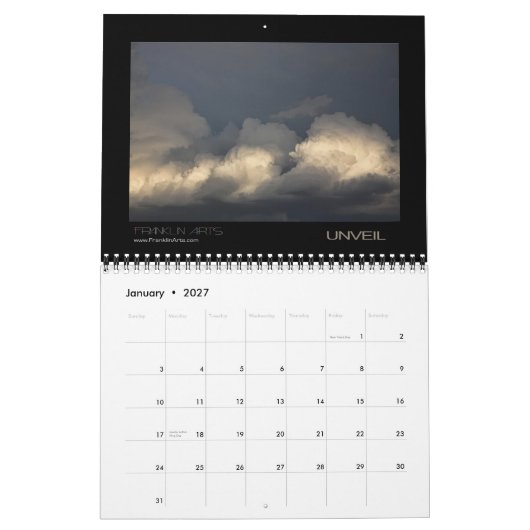 2012の景色のカレンダー カレンダー (1月 2027)