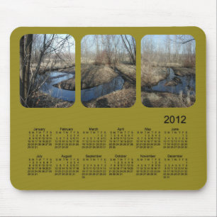2012の景色のカレンダー マウスパッド