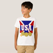 2012の米国のスポーツの金メダルのKidsTワイシャツのギフト Tシャツ (正面フル)