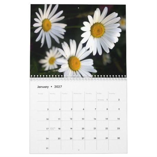 2012の花のカレンダー カレンダー (1月 2027)