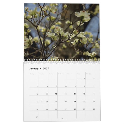 2012の花のカレンダー カレンダー (1月 2027)