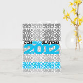 2012の青カードのconGRADulationsのクラス カード (黄色い花)