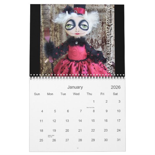 2012の魅了された生産のカレンダー カレンダー (1月 2026)