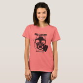 2012ガスマスク猫ホワイト Tシャツ (正面フル)