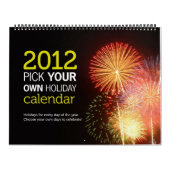 2012一突きあなた自身の休日のカレンダー カレンダー (カバー)