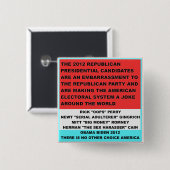 2012人の共和党の候補者は当惑です 缶バッジ (正面&裏面)