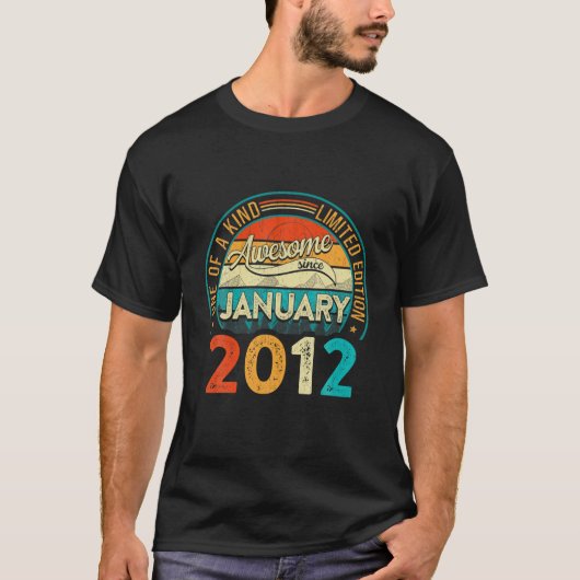 2012動揺して年1月素晴らし9Yeからのヴィンテージ Tシャツ (正面)