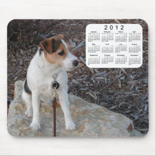 2012匹の犬のカレンダー マウスパッド