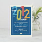 2012卒業おもしろいパーティの招待状 招待状 (スタンド正面)