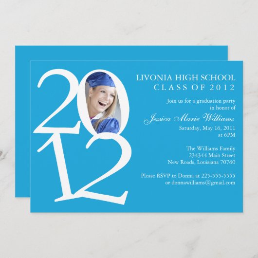 2012卒業パーティー 招待状 (正面/裏面)