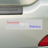2012型の、Rothschild、Bilderberg バンパーステッカー (車上)