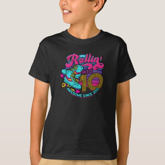 2012年から10年間の最高にカッコイイをロール中 - スケーター Tシャツ (正面)