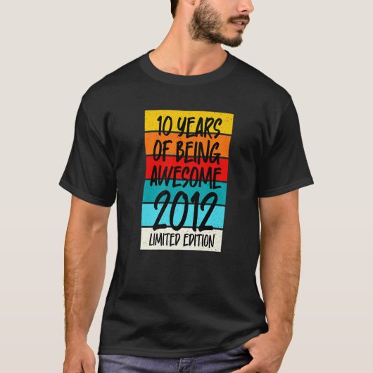 2012年から10年間の限定版素晴らし Tシャツ (正面)