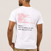 2012年にオバマを覚えて下さい Tシャツ (裏面)