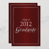 2012年にシルバー·マルーン大学院招待状 招待状 (正面/裏面)