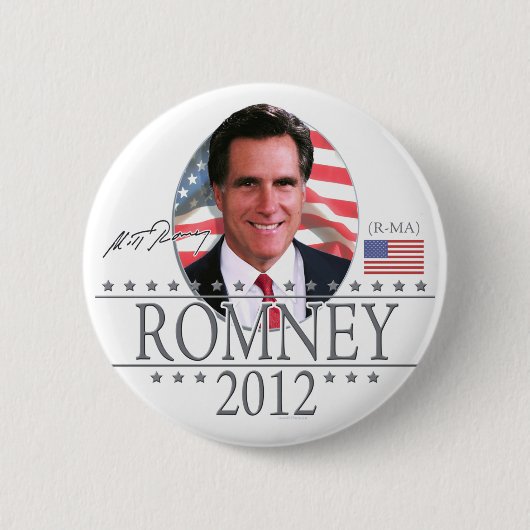 2012年にチームRomney 缶バッジ (正面)
