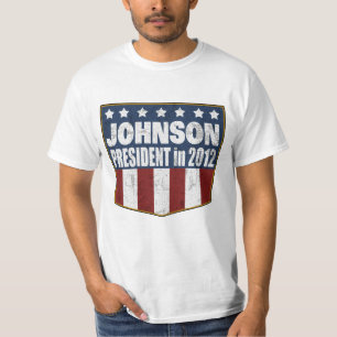 2012年に大統領のためのギャリージョンソン(動揺して) Tシャツ