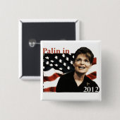 2012年に大統領のためのPalin 缶バッジ (正面&裏面)