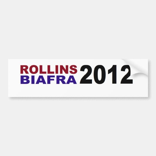 2012年にROLLINS/BIAFRA バンパーステッカー (正面)