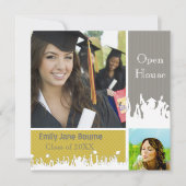 2012年のグレーとイエローのシニア写真クラス 案内状 (正面)