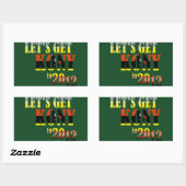 2012年のステッカーでコニーを取得しよう:ウガンダ国旗 長方形シール (シート)