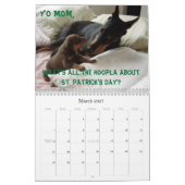 2012年のドーベルマン犬のカレンダー カレンダー (3月 2027)