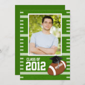 2012年のフットボールの卒業のクラス 招待状 (正面/裏面)