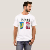 2012年のポーランドウクライナのヨーロッパのフットボールのサッカーのコップ Tシャツ (正面フル)